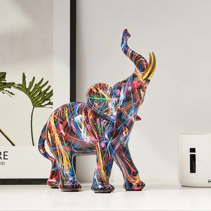 Creative Graffiti Elephant Figurine - Woof Lamp