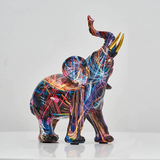 Creative Graffiti Elephant Figurine - Woof Lamp