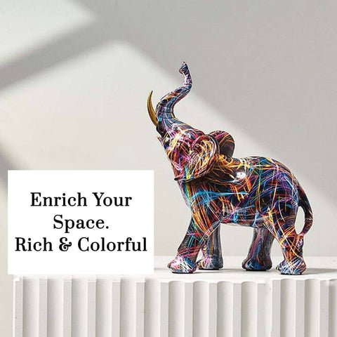 Creative Graffiti Elephant Figurine - Woof Lamp