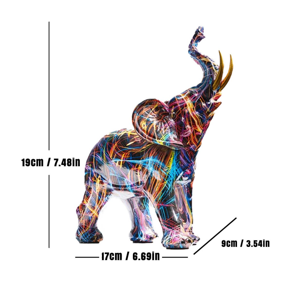 Creative Graffiti Elephant Figurine - Woof Lamp