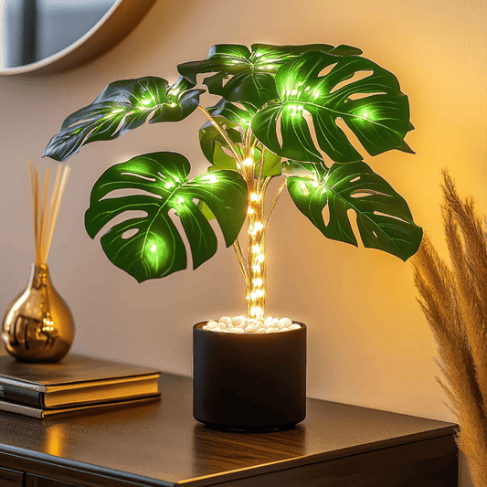 Tropical Monstera Lamp - Woof Lamp